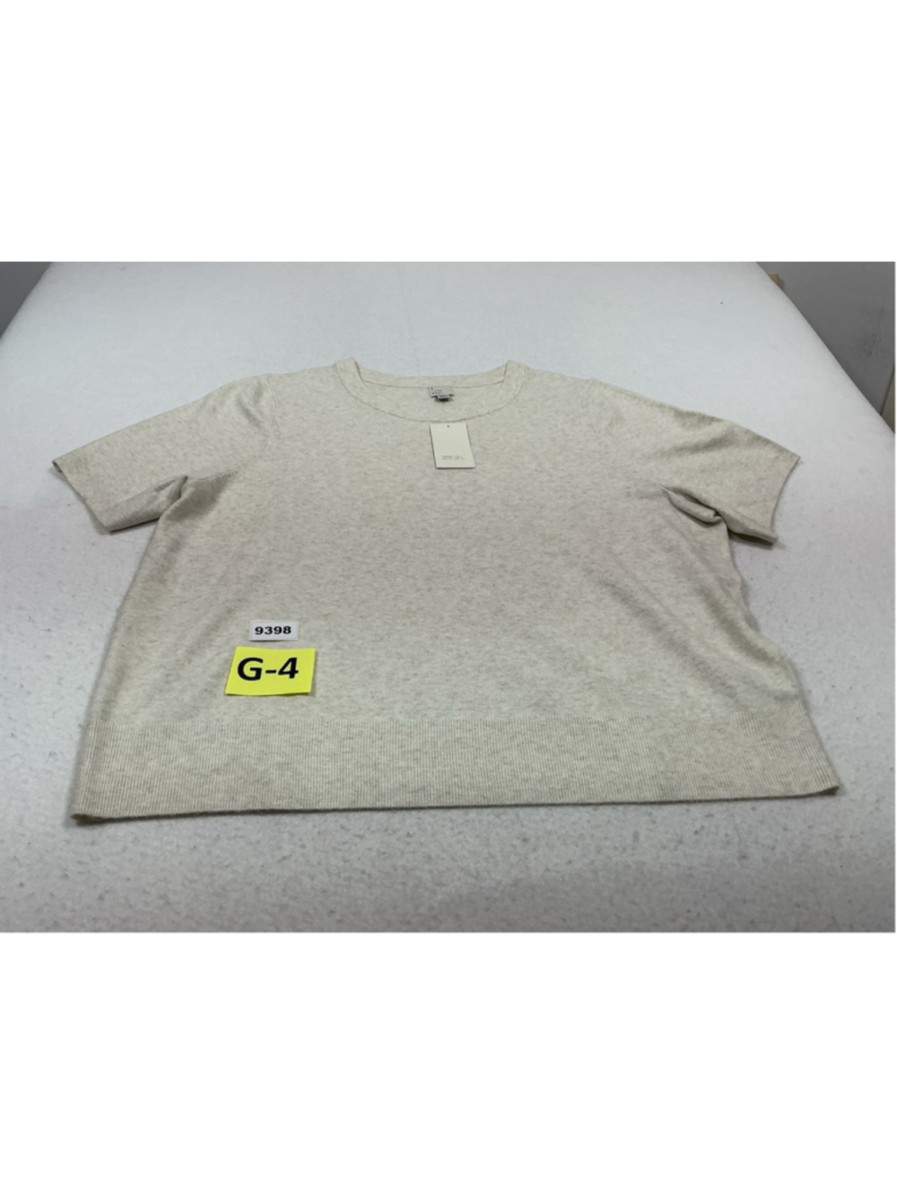 Womans NWT A New Day Short Sleeve Pullover Sweater 2X Oatmeal Color